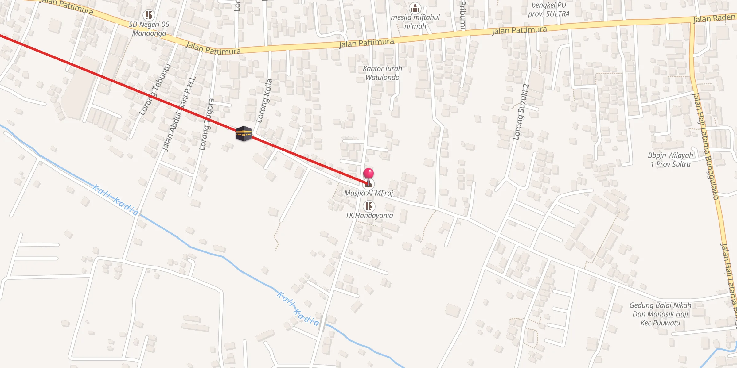 Carte de localisation : Masjid Al MI'raj