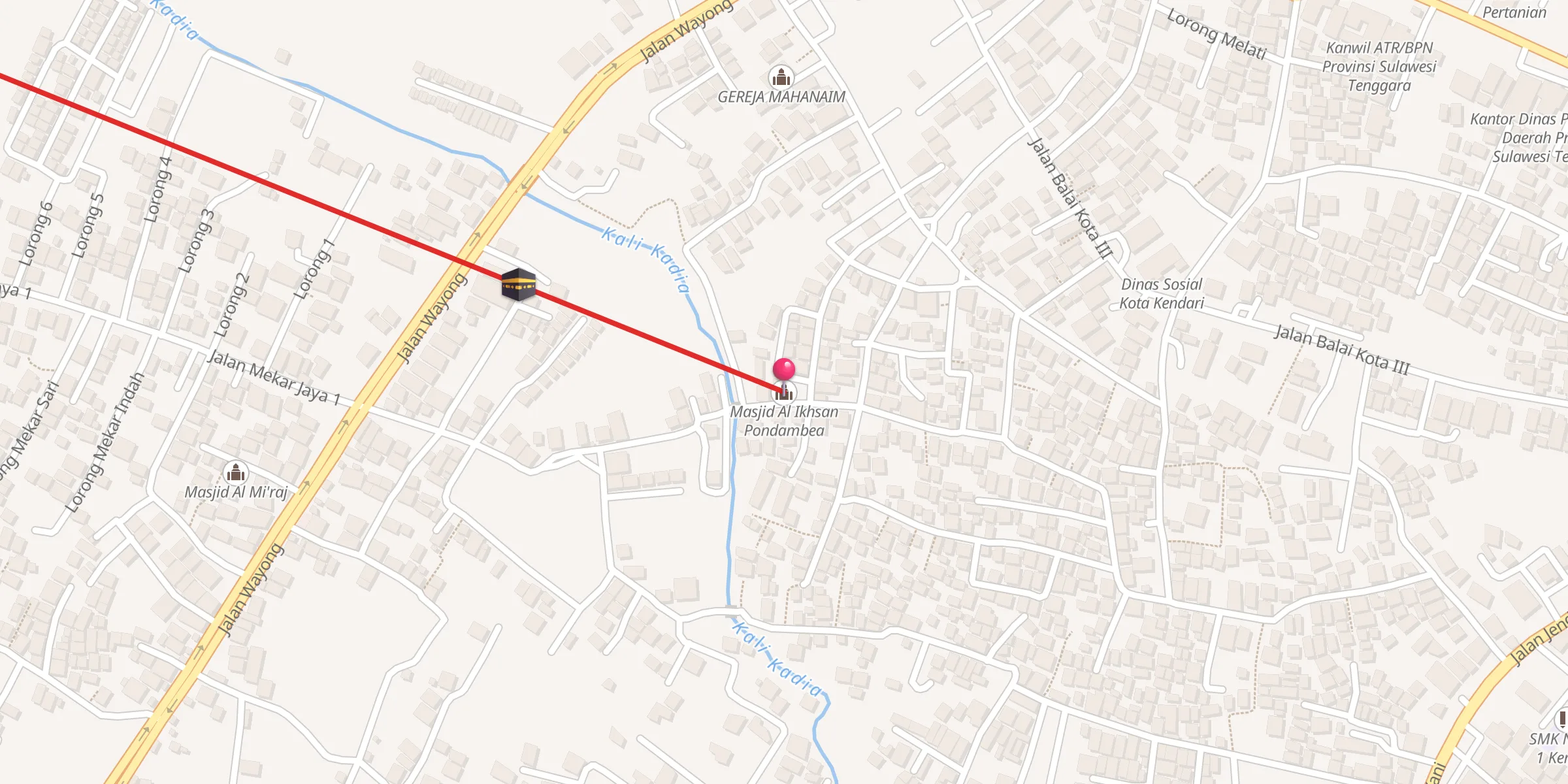 Carte de localisation : Masjid Al Ikhsan Pondambea