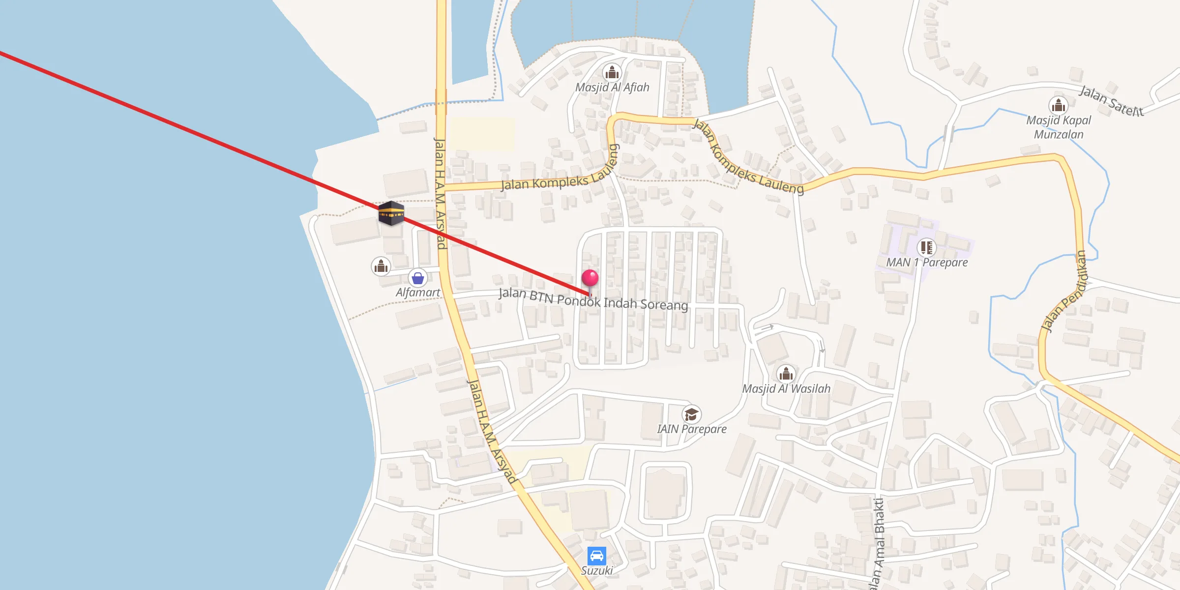 Carte de localisation : Masjid Al Barkah