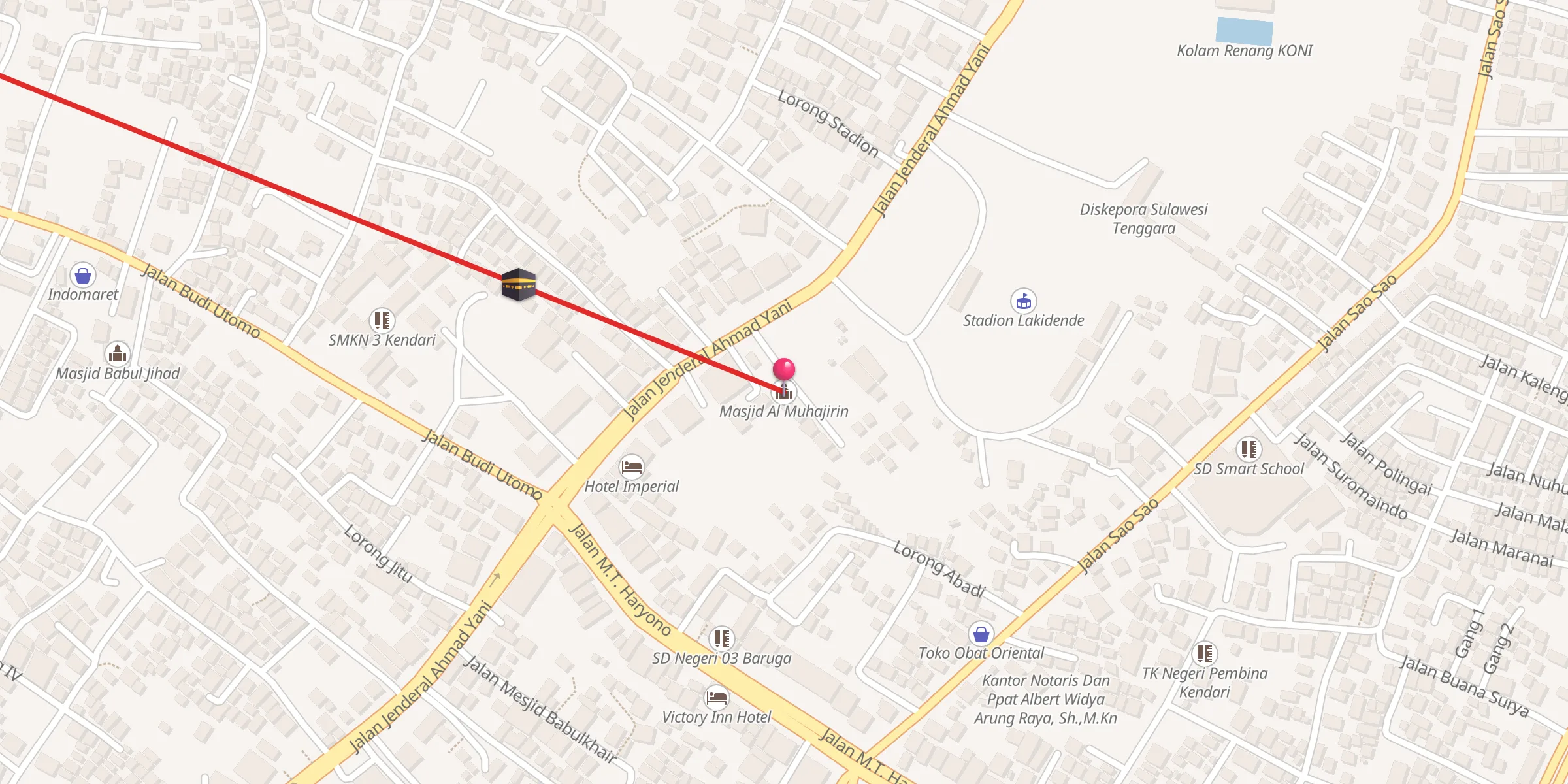 Carte de localisation : Masjid Al Muhajirin