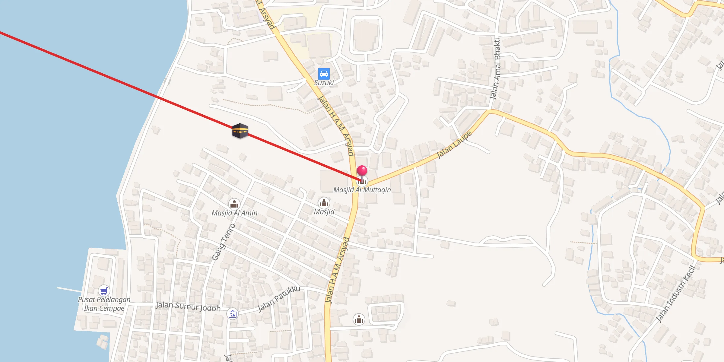 Carte de localisation : Masjid Al Muttaqin