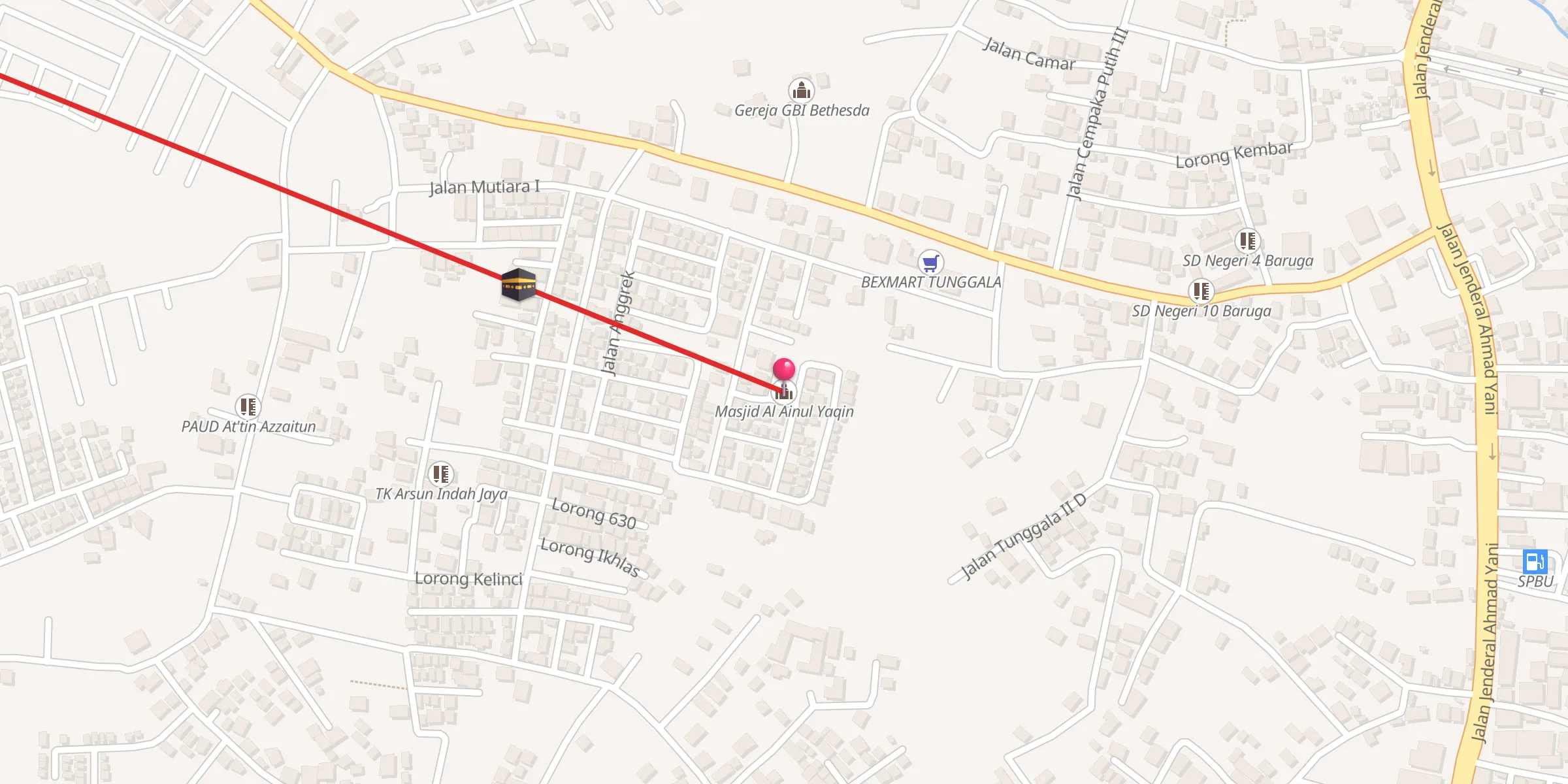 Carte de localisation : Masjid Al Ainul Yaqin