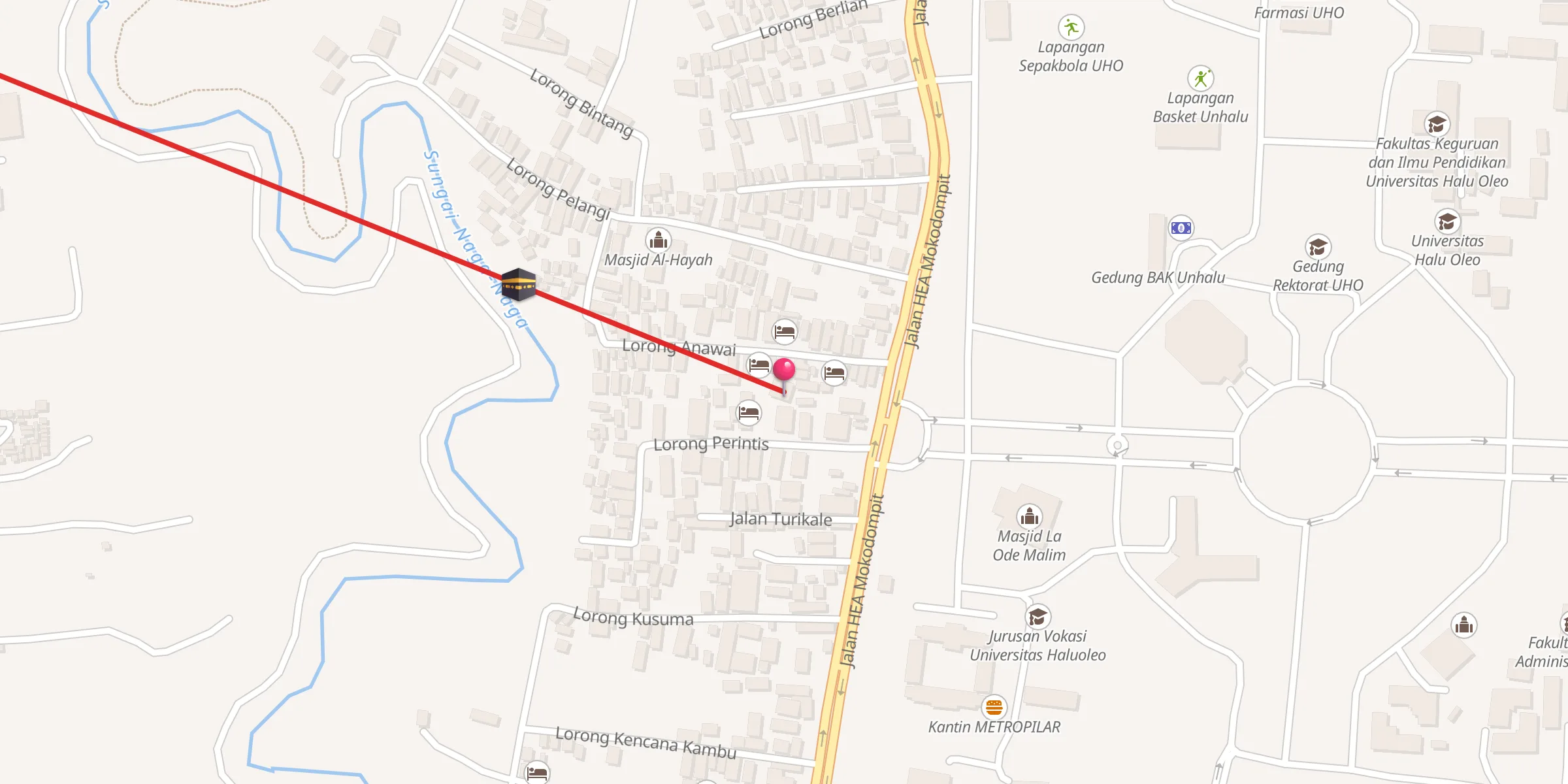 Carte de localisation : Masjid Abu Bakar, Pusat Dakwah Wahdah Islamiyah