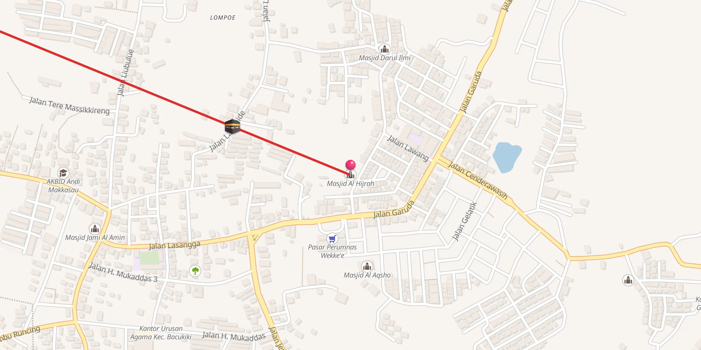 Carte de localisation : Masjid Al Hijrah