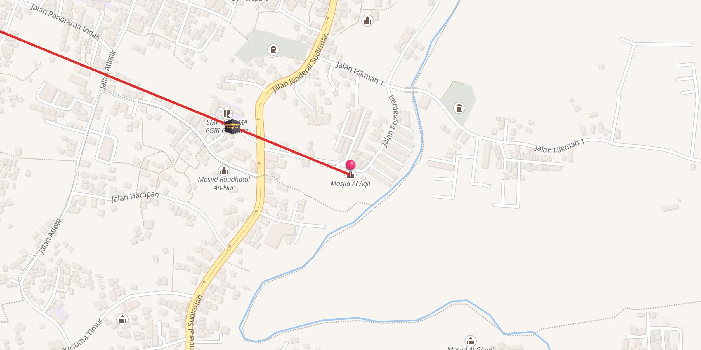 Carte de localisation : Masjid Al Aqil
