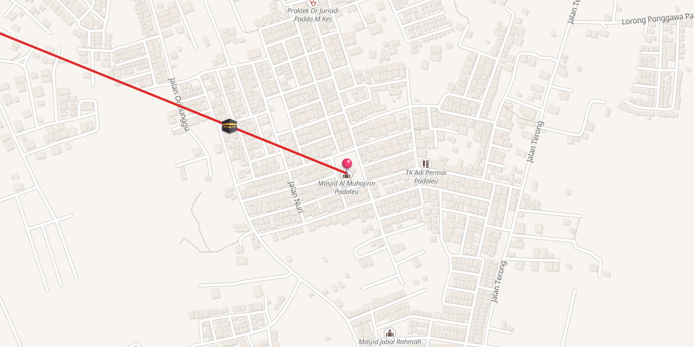 Carte de localisation : Masjid Al Muhajirin Padaleu