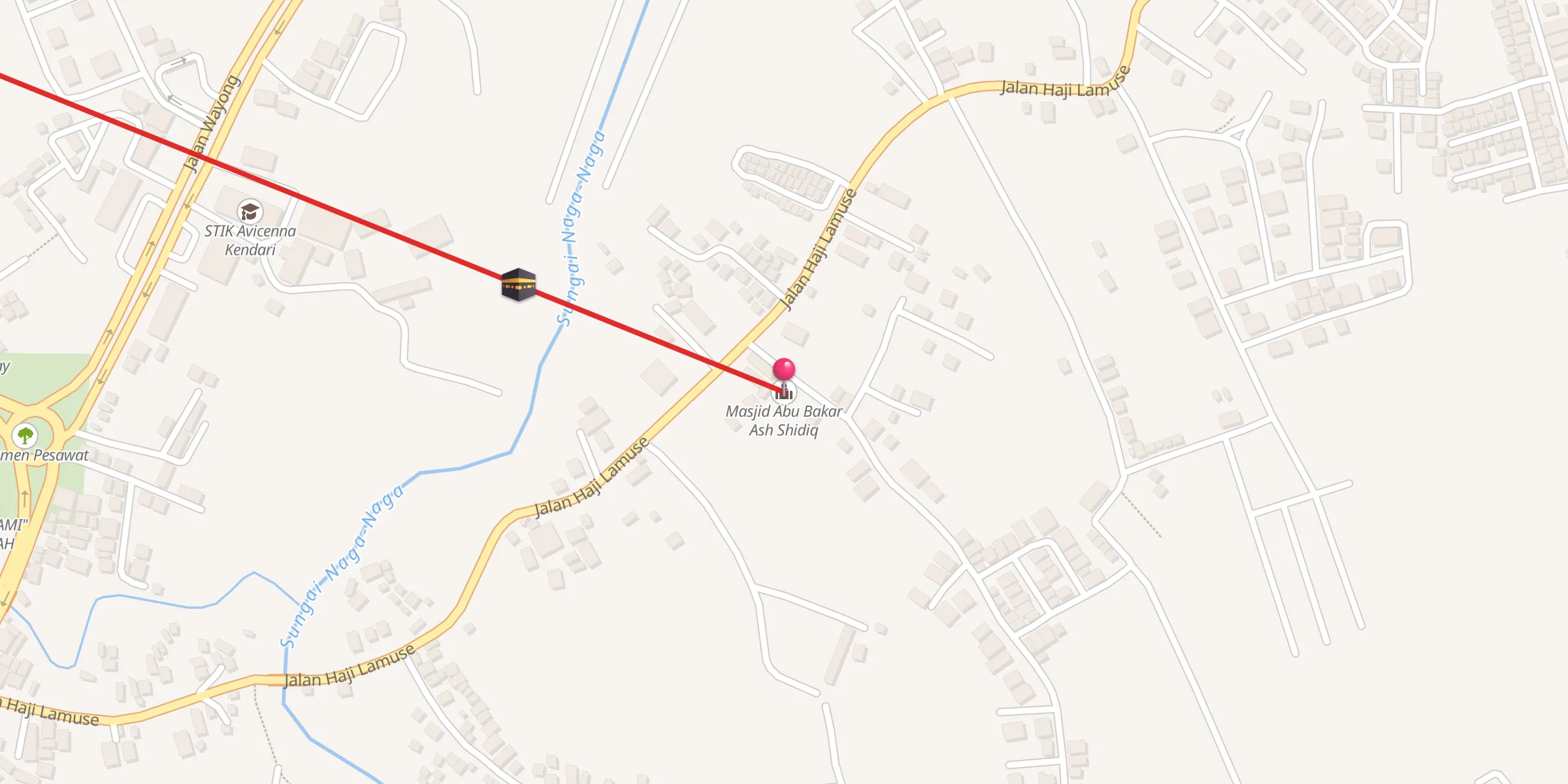 Carte de localisation : Masjid Abu Bakar Ash Shidiq