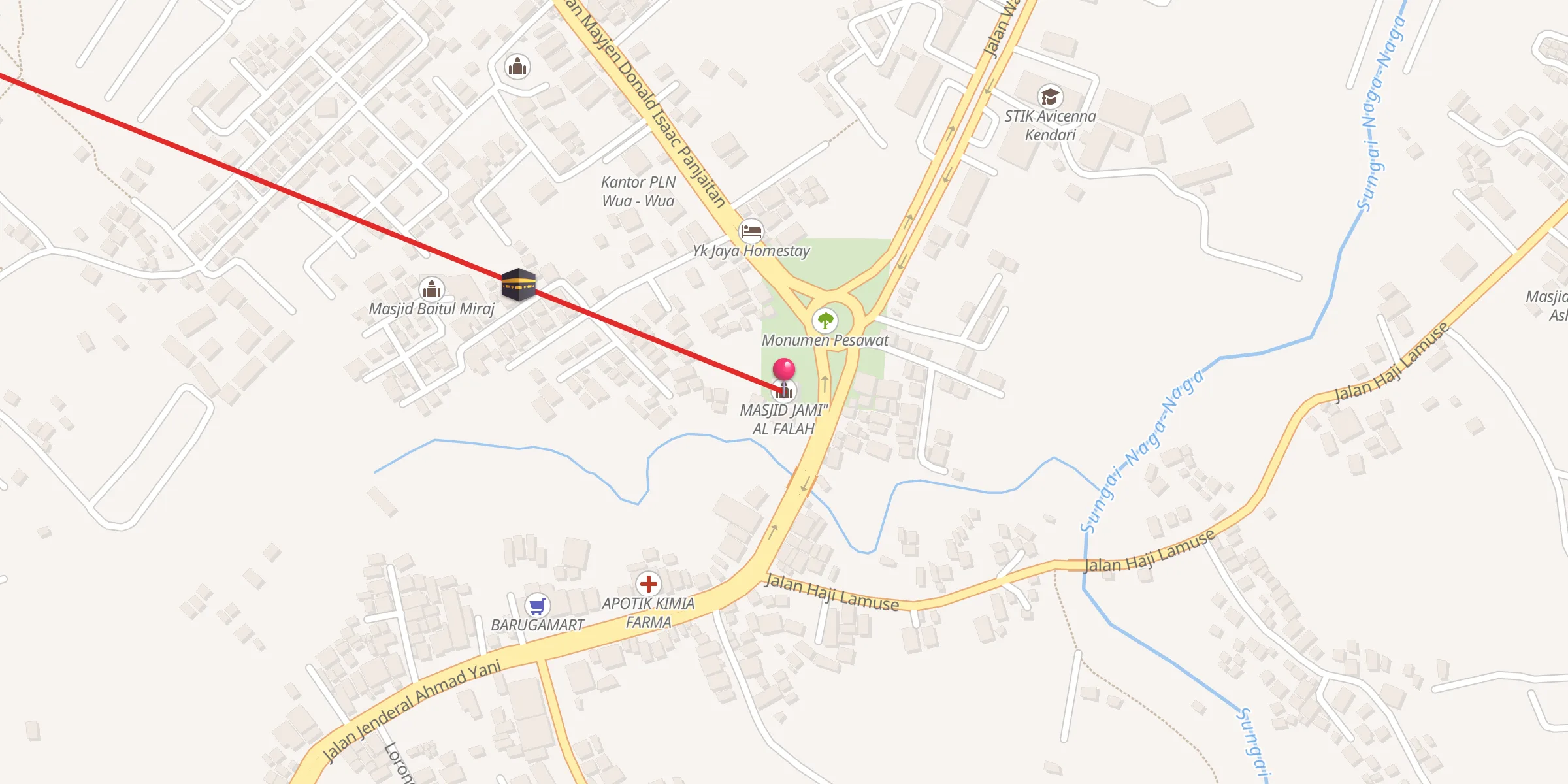 Carte de localisation : MASJID JAMI" AL FALAH