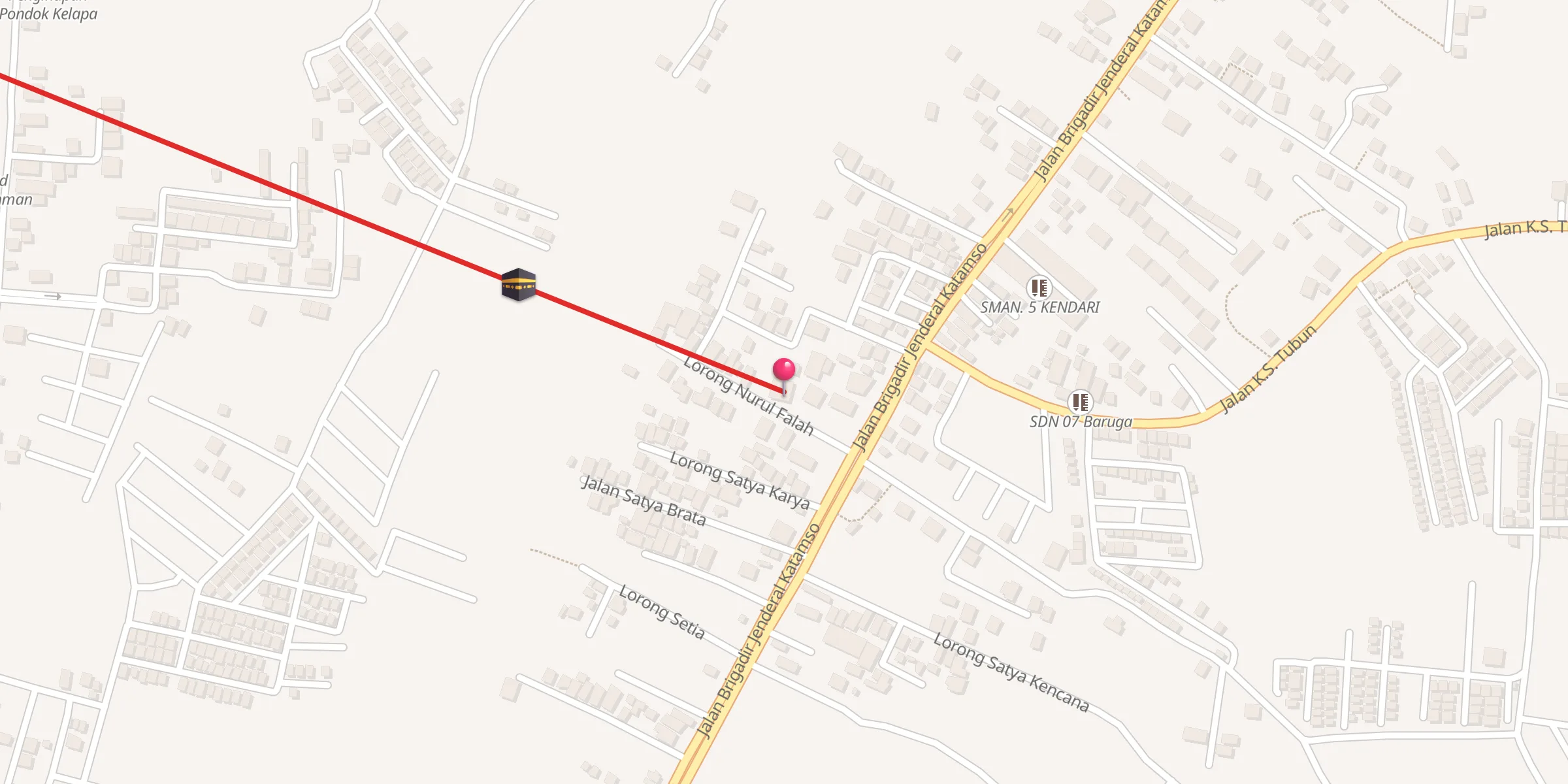 Carte de localisation : MASJID NURUL FALAH