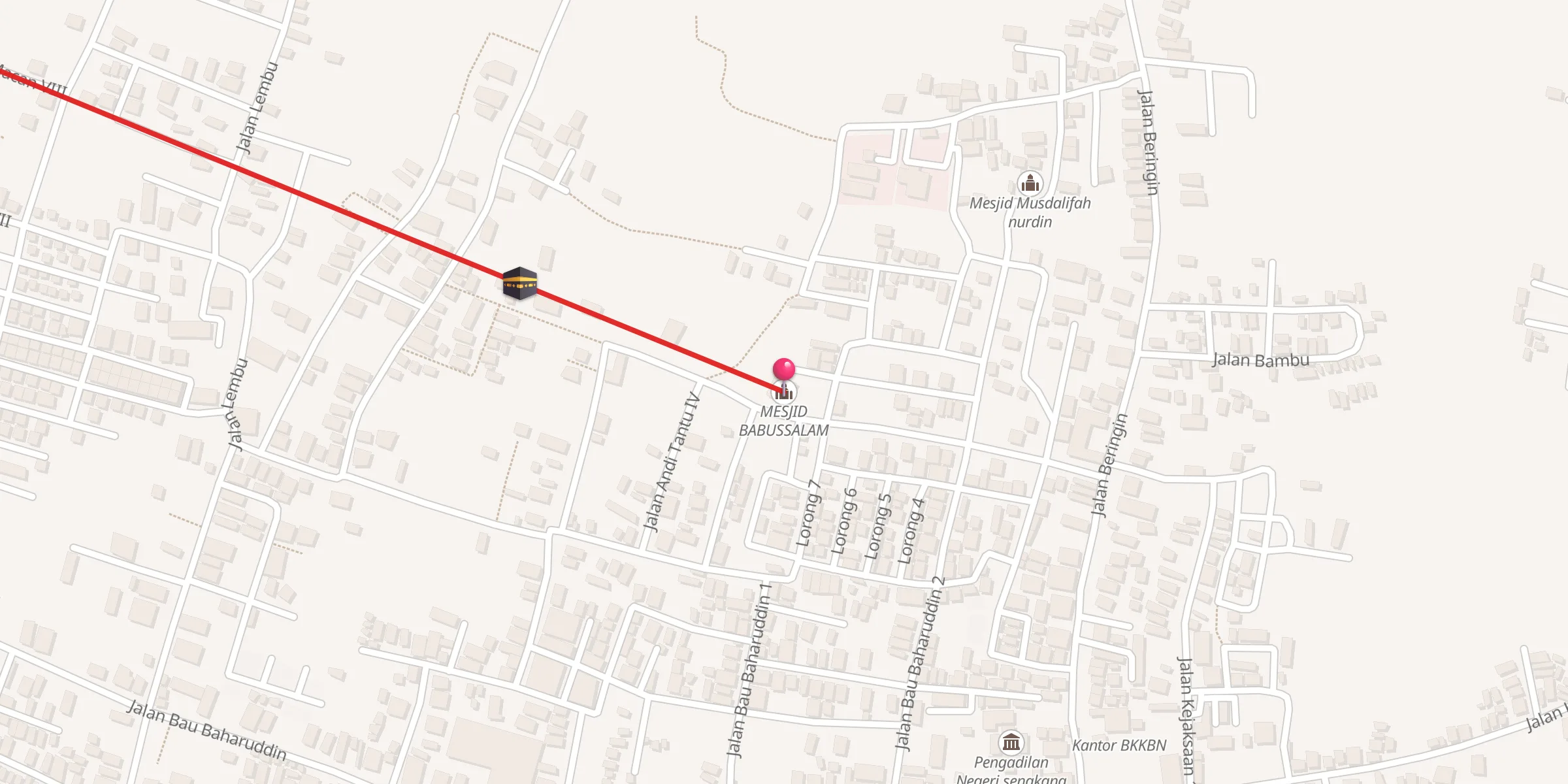 Carte de localisation : MESJID BABUSSALAM