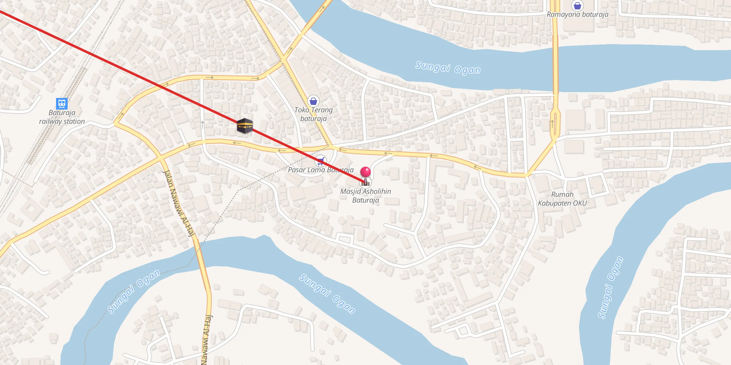 Carte de localisation : Masjid Asholihin Baturaja