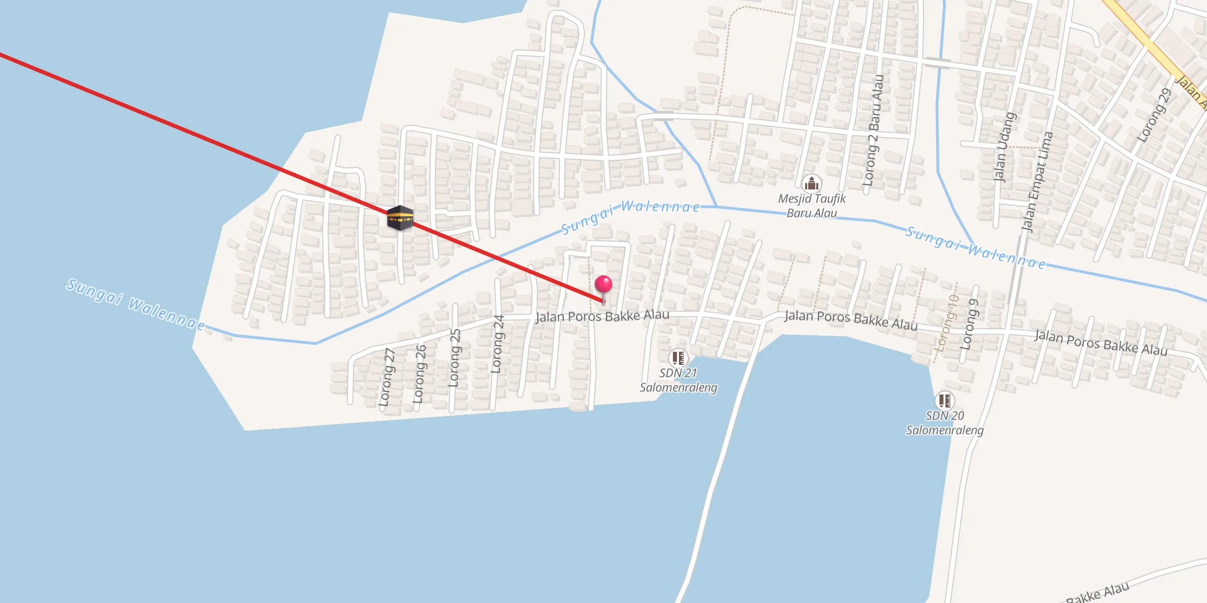 Carte de localisation : Mesjid Nurur Rahim