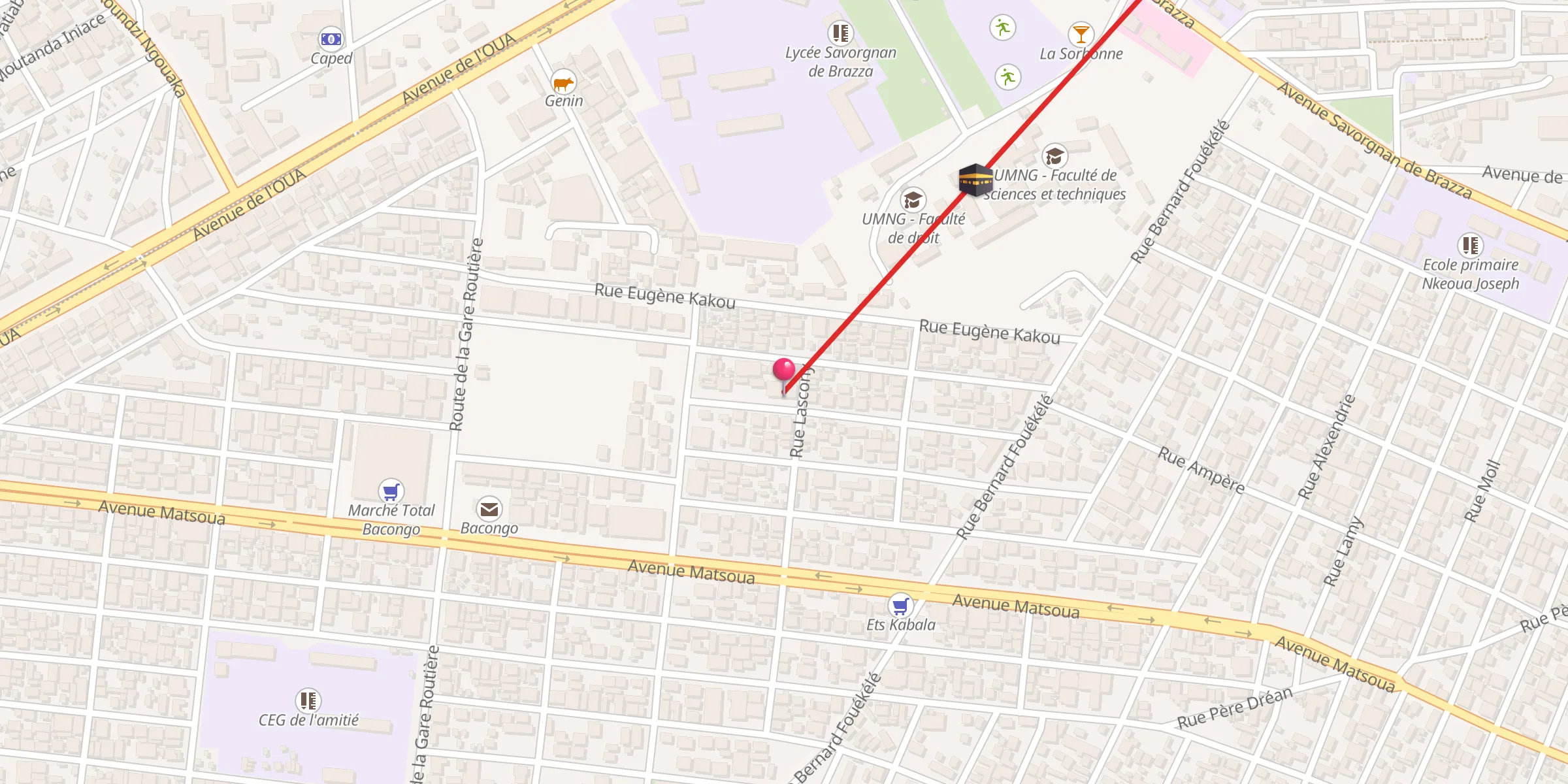 Carte de localisation : Mosquee Houriya