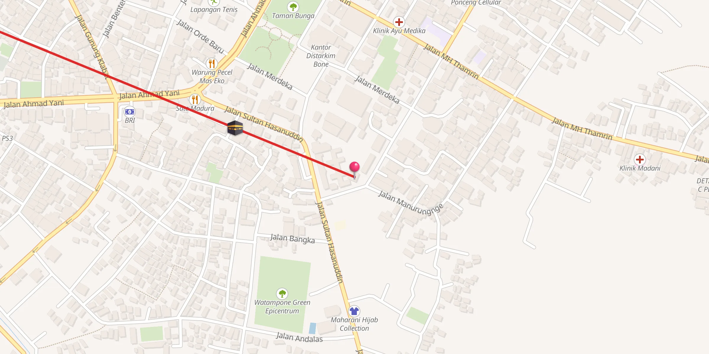 Carte de localisation : Al-Istiqamah Korem 141/TP