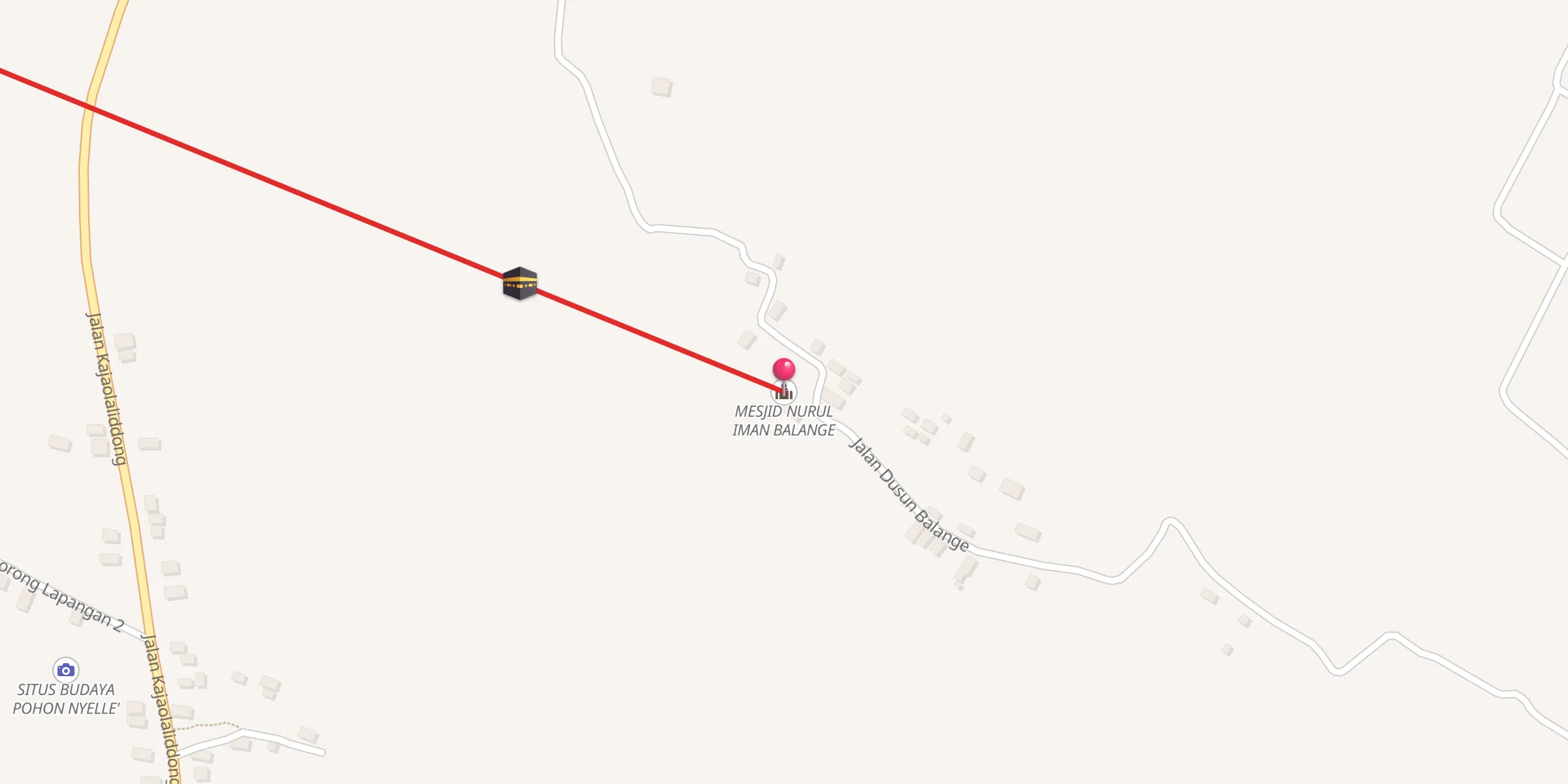 Carte de localisation : MESJID NURUL IMAN BALANGE