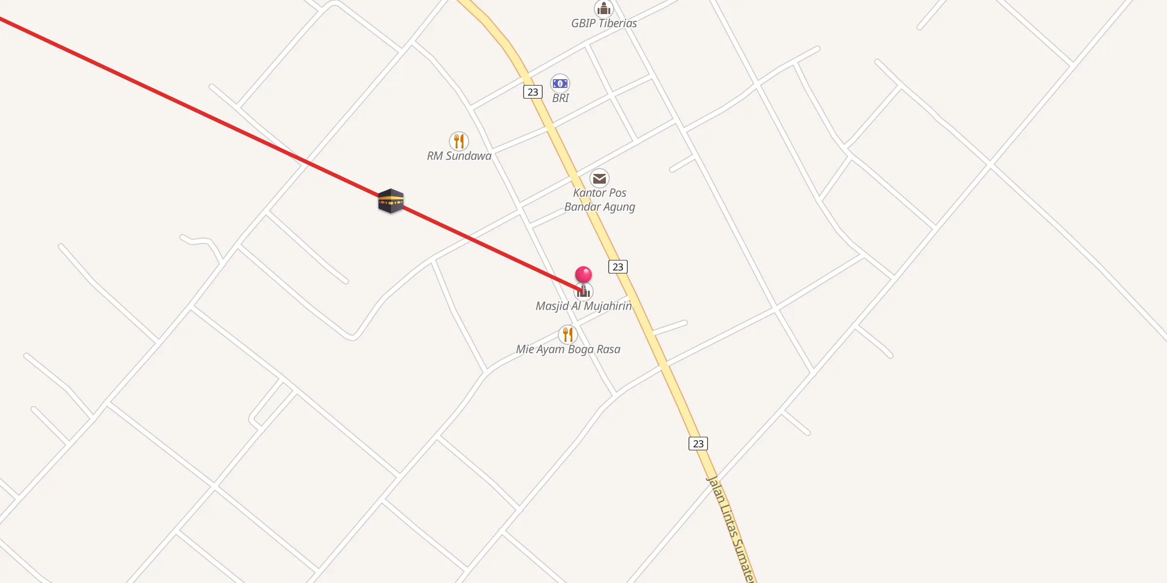 Carte de localisation : Masjid Al Mujahirin
