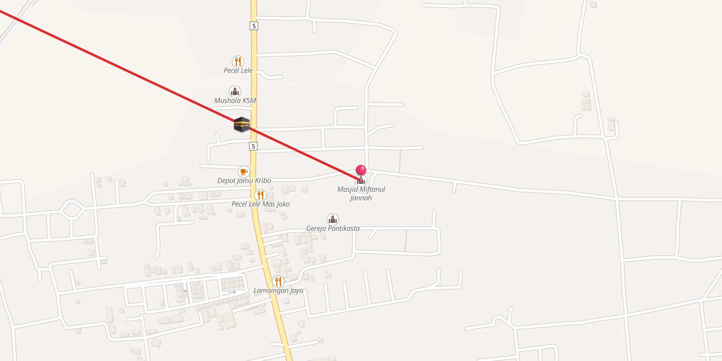 Carte de localisation : Masjid Miftanul Jannah