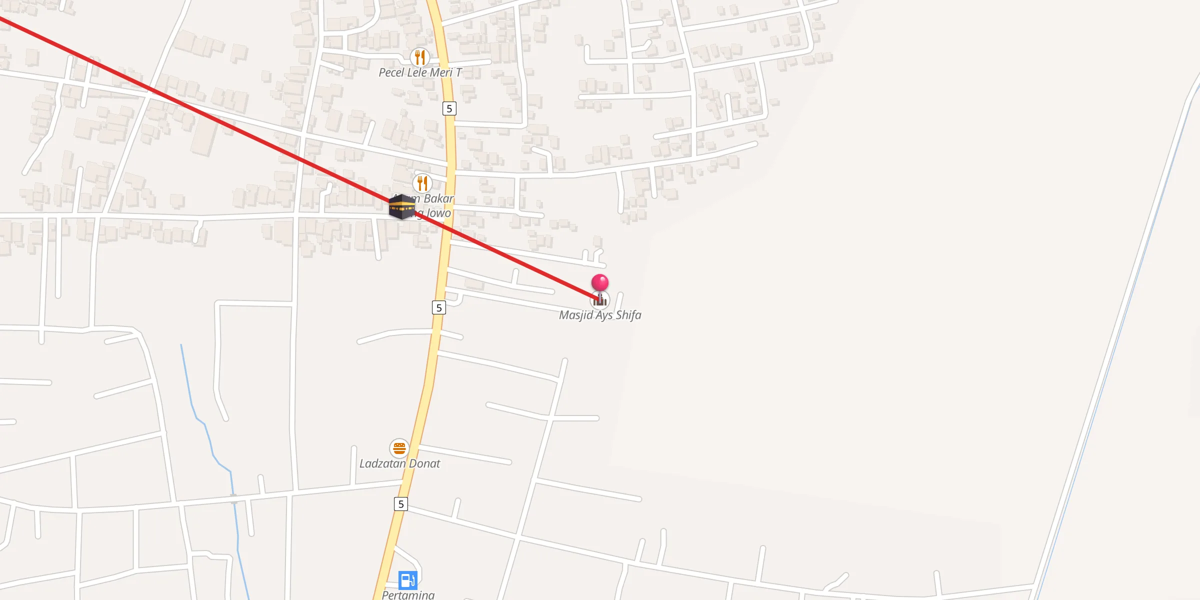 Carte de localisation : Masjid Ays Shifa