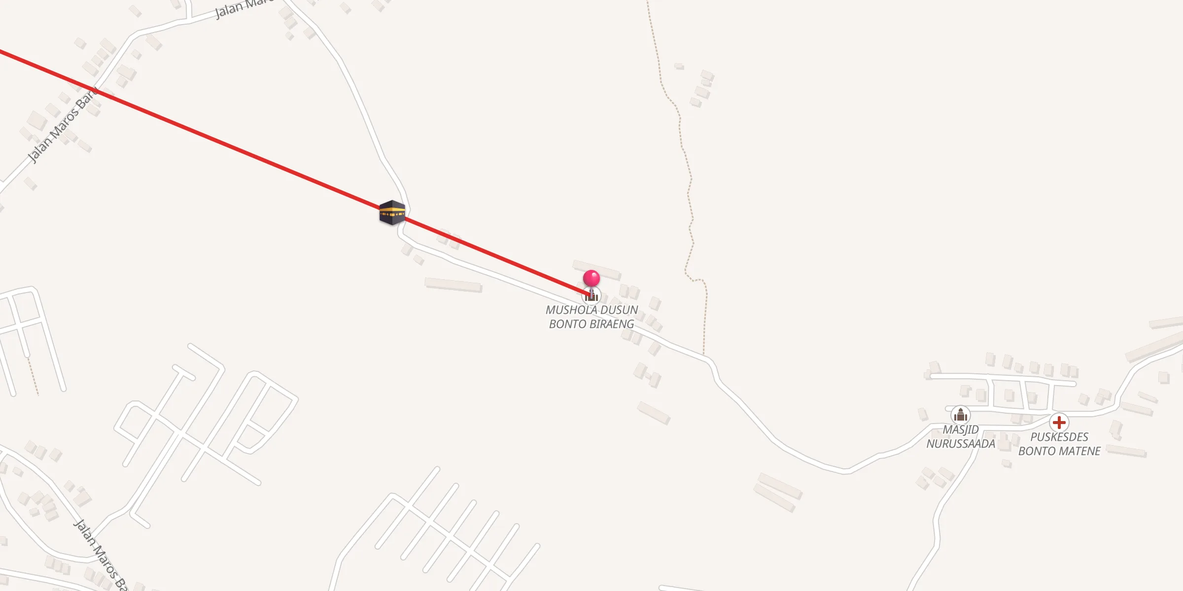 Carte de localisation : MUSHOLA DUSUN BONTO BIRAENG