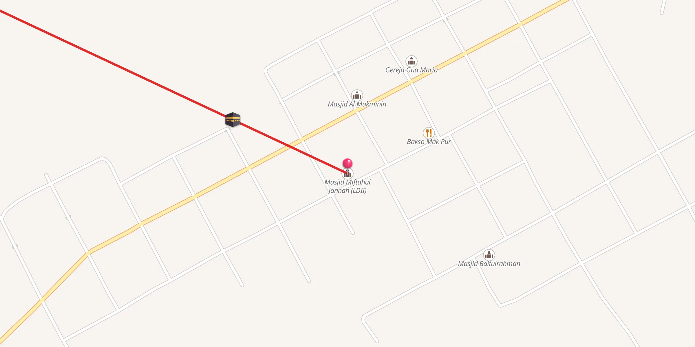 Carte de localisation : Masjid Miftahul Jannah (LDII)