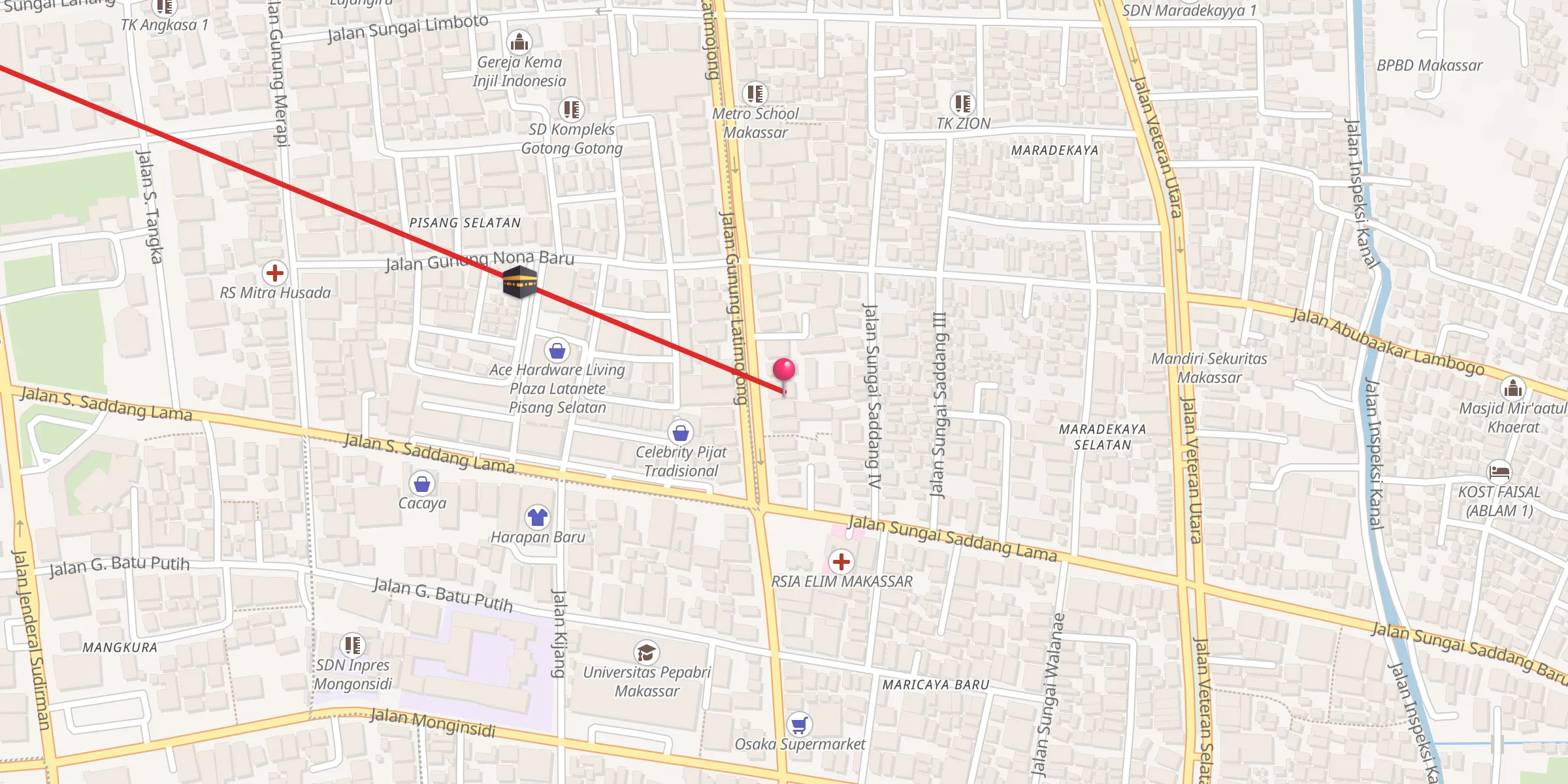 Carte de localisation : Gereja Kibaid