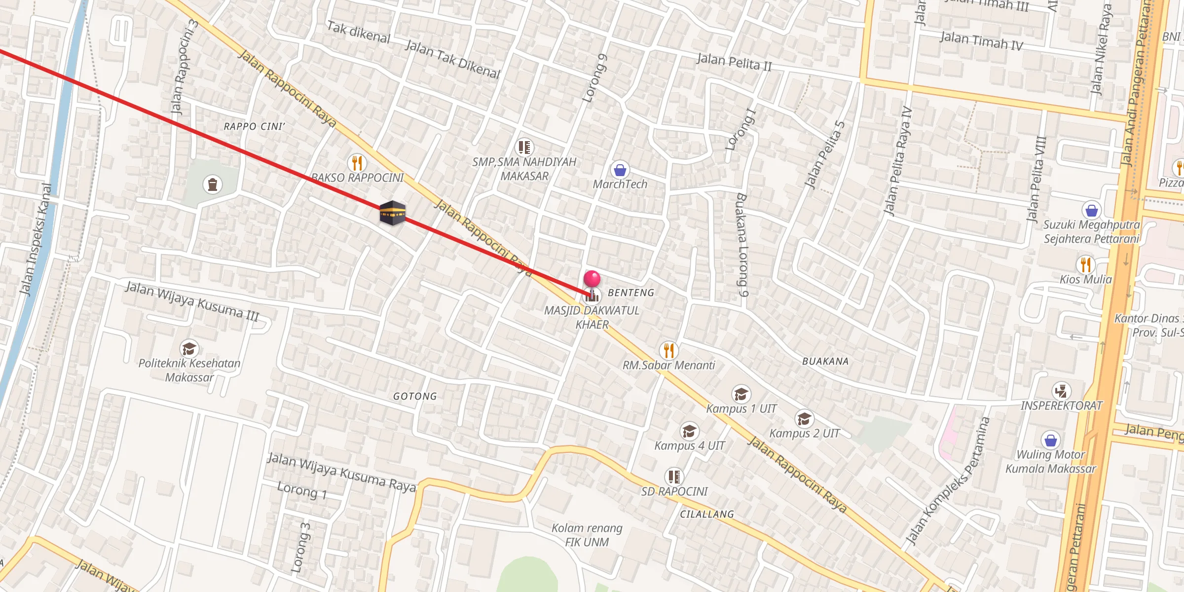 Carte de localisation : MASJID DAKWATUL KHAER