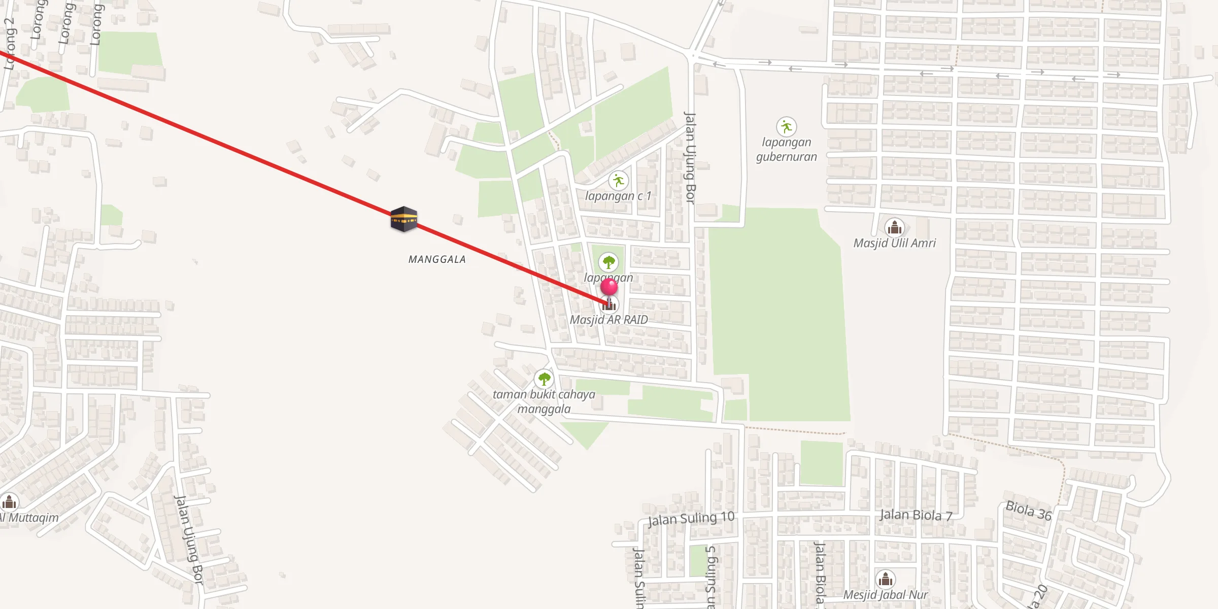 Carte de localisation : Masjid AR RAID