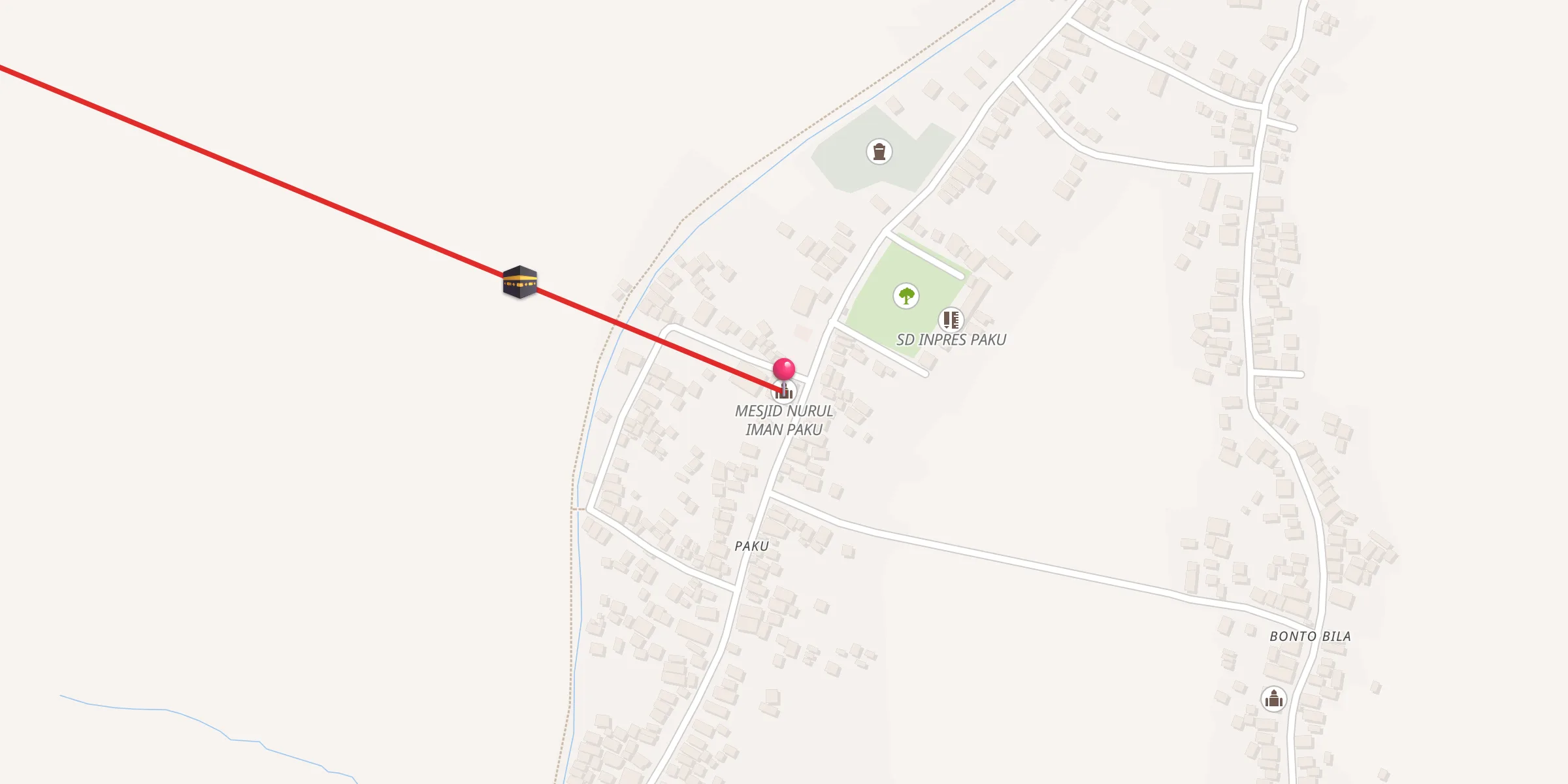 Carte de localisation : MESJID NURUL IMAN PAKU