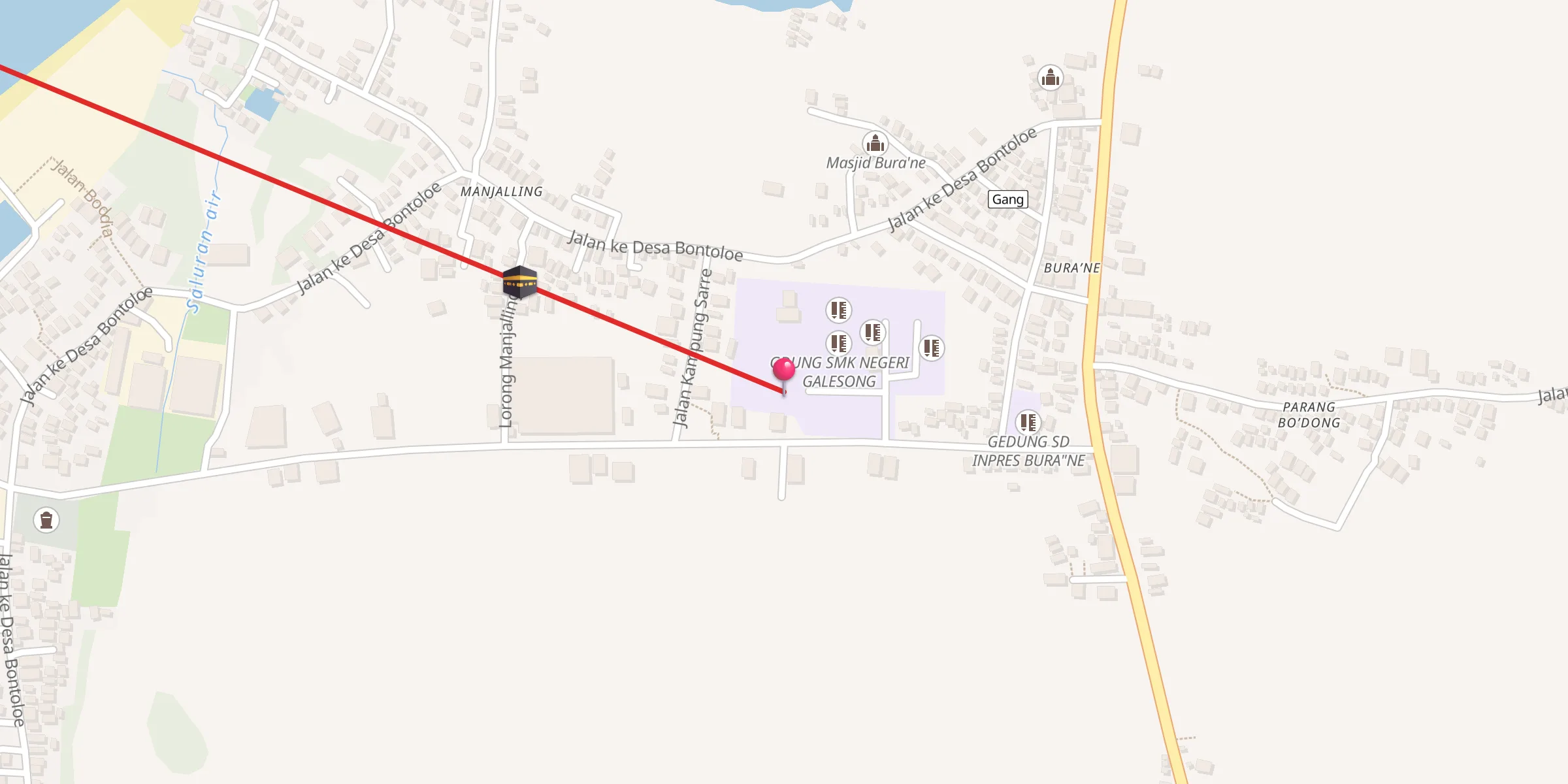 Carte de localisation : MESJID SMK NEGERI GALESONG