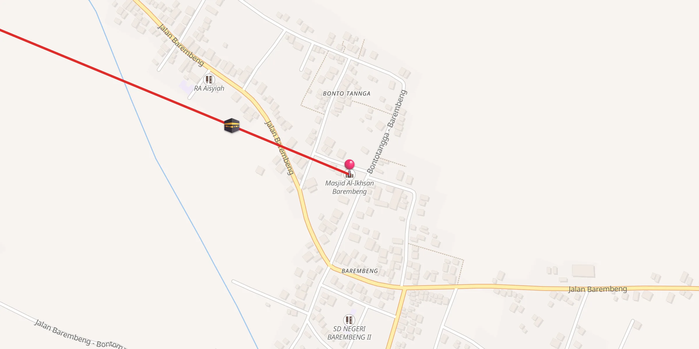 Carte de localisation : Masjid Al-Ikhsan Barembeng