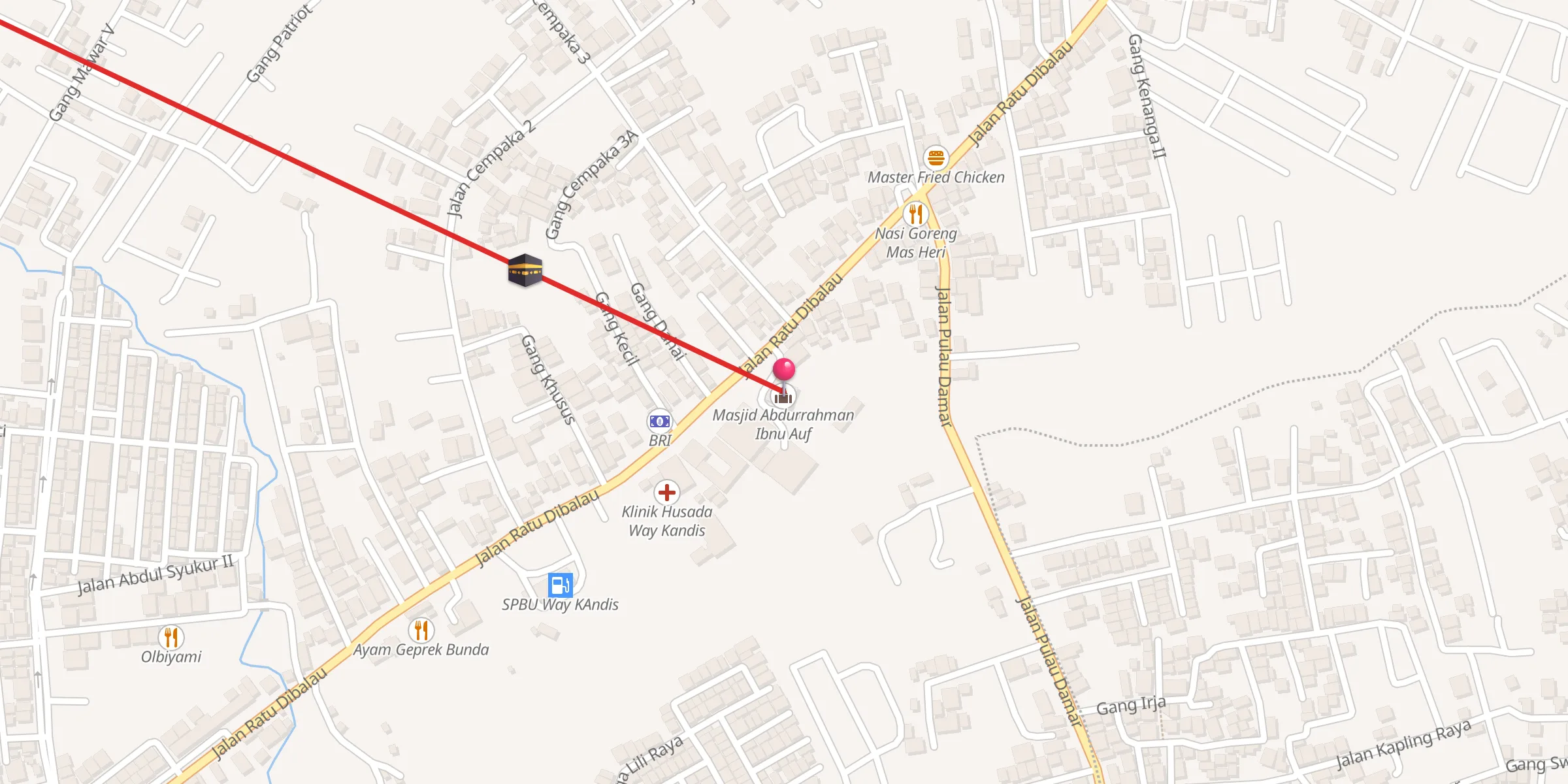 Carte de localisation : Masjid Abdul Rahman Ibnu Auf