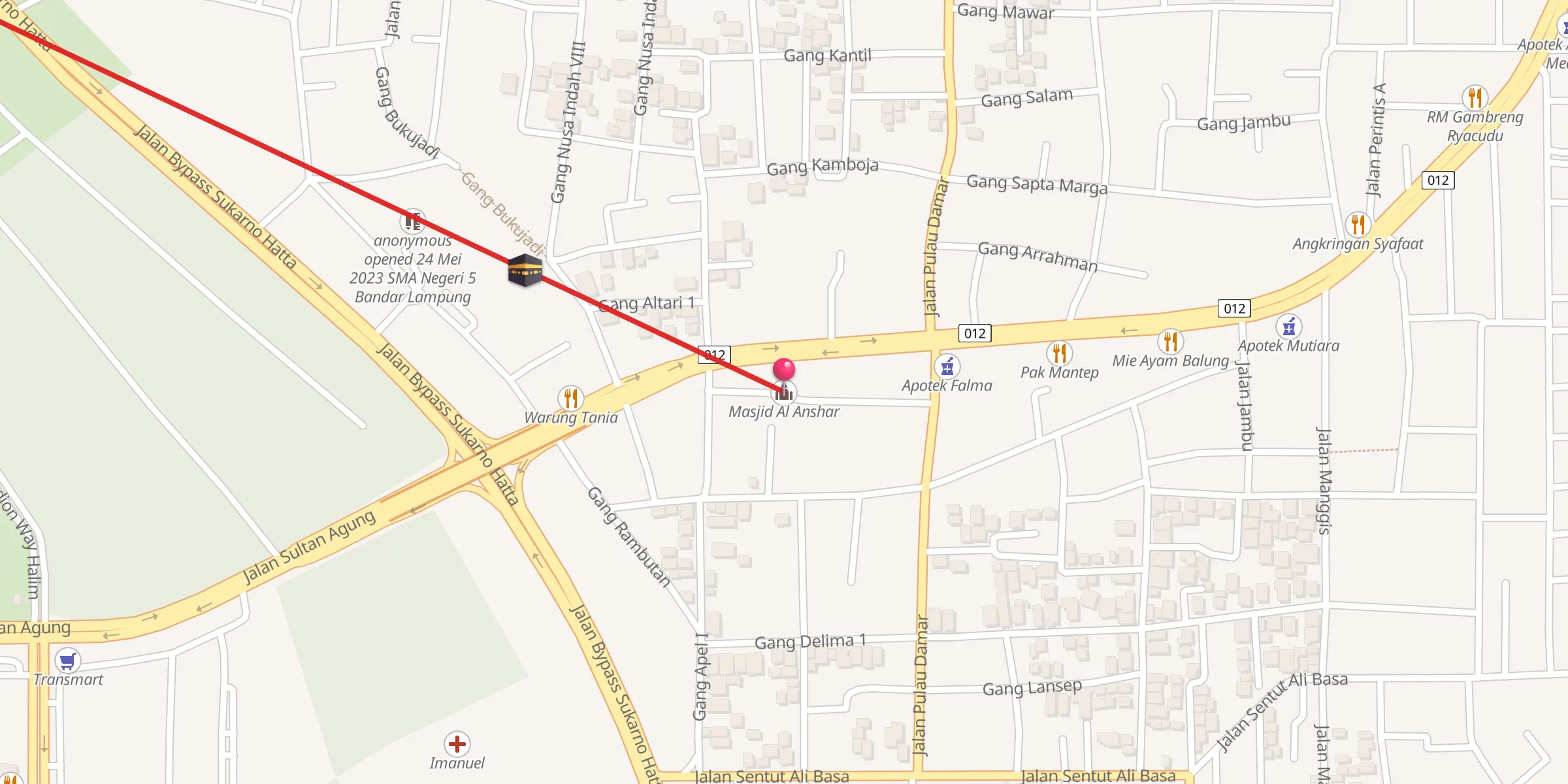 Carte de localisation : Masjid Al Anshar