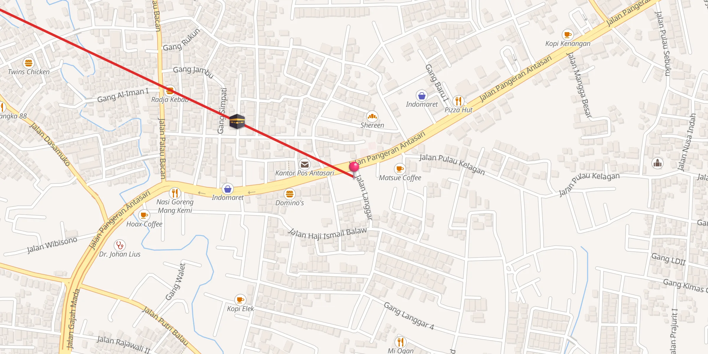 Carte de localisation : Masjid Al Hidayah