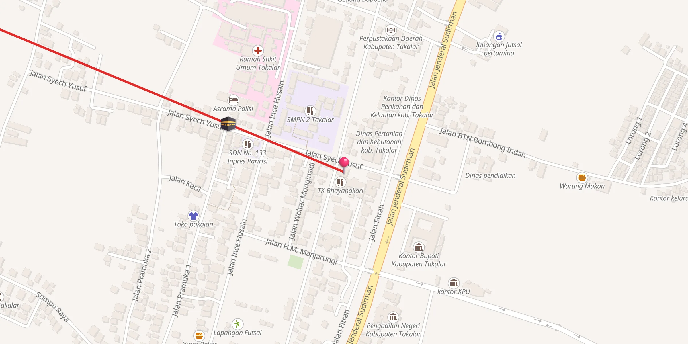 Carte de localisation : Masjid Assalam Polres Takalar