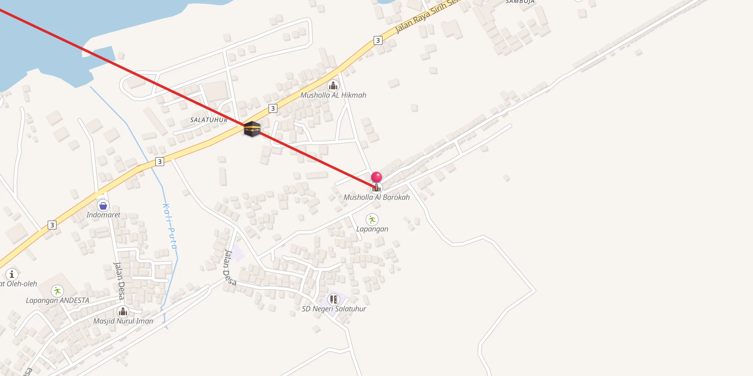 Carte de localisation : Musholla Al Barokah
