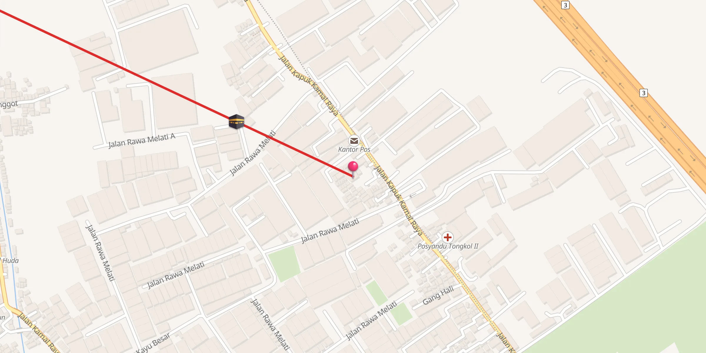 Carte de localisation : Masjid Al Hasaniyah
