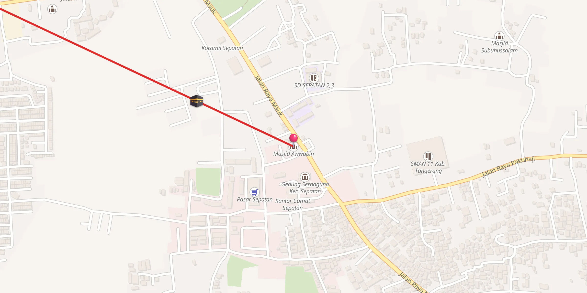 Carte de localisation : Masjid Awwabin