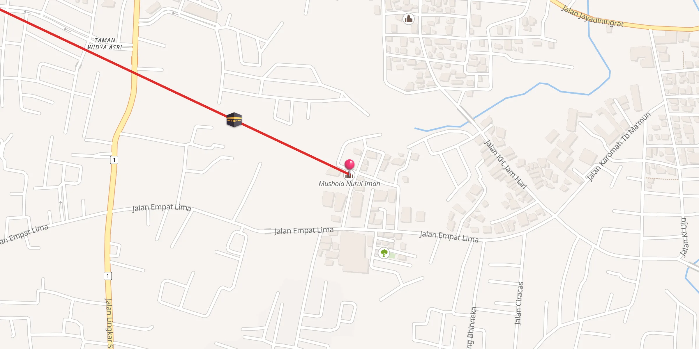 Carte de localisation : Mushola Nurul Iman