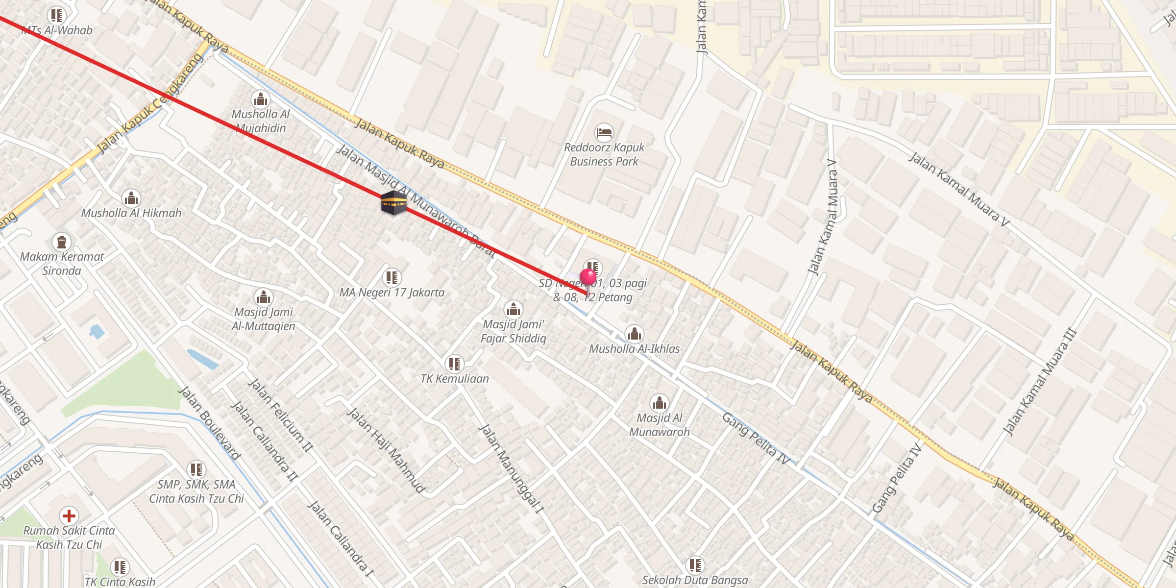 Carte de localisation : Masjid Ar-Rahimul Muta'arif