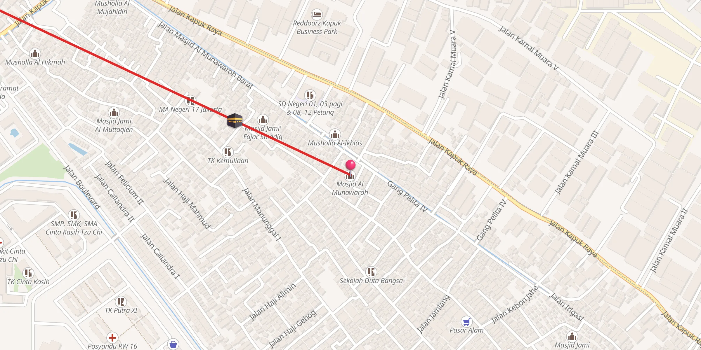 Carte de localisation : Masjid Al Munawaroh