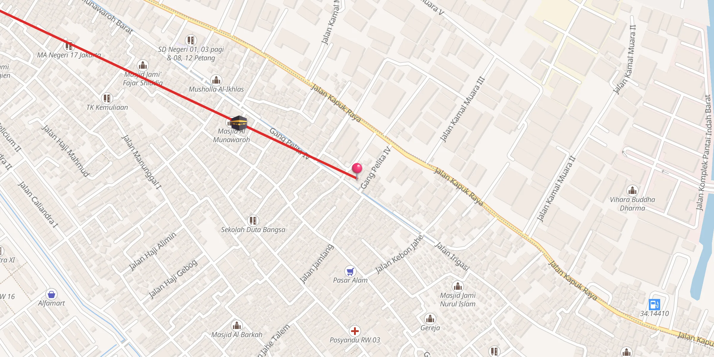 Carte de localisation : Masjid Al-Ma'mur