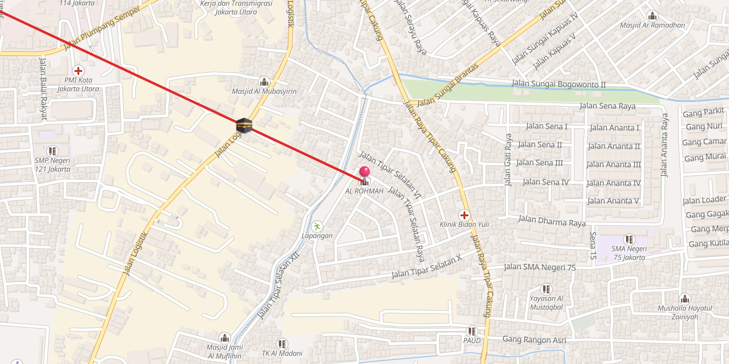 Carte de localisation : AL ROHMAH