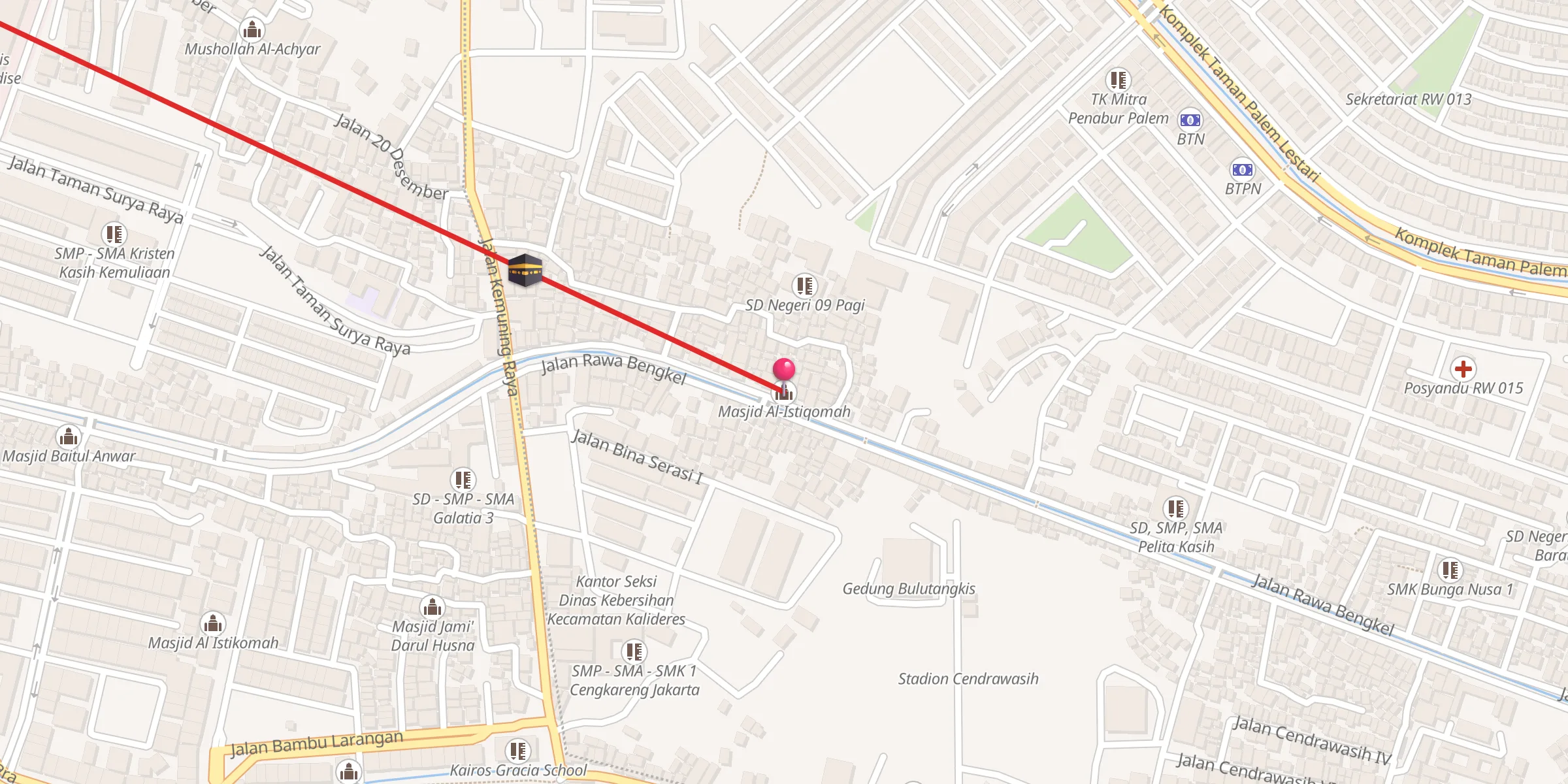 Carte de localisation : Masjid Al-Istiqomah