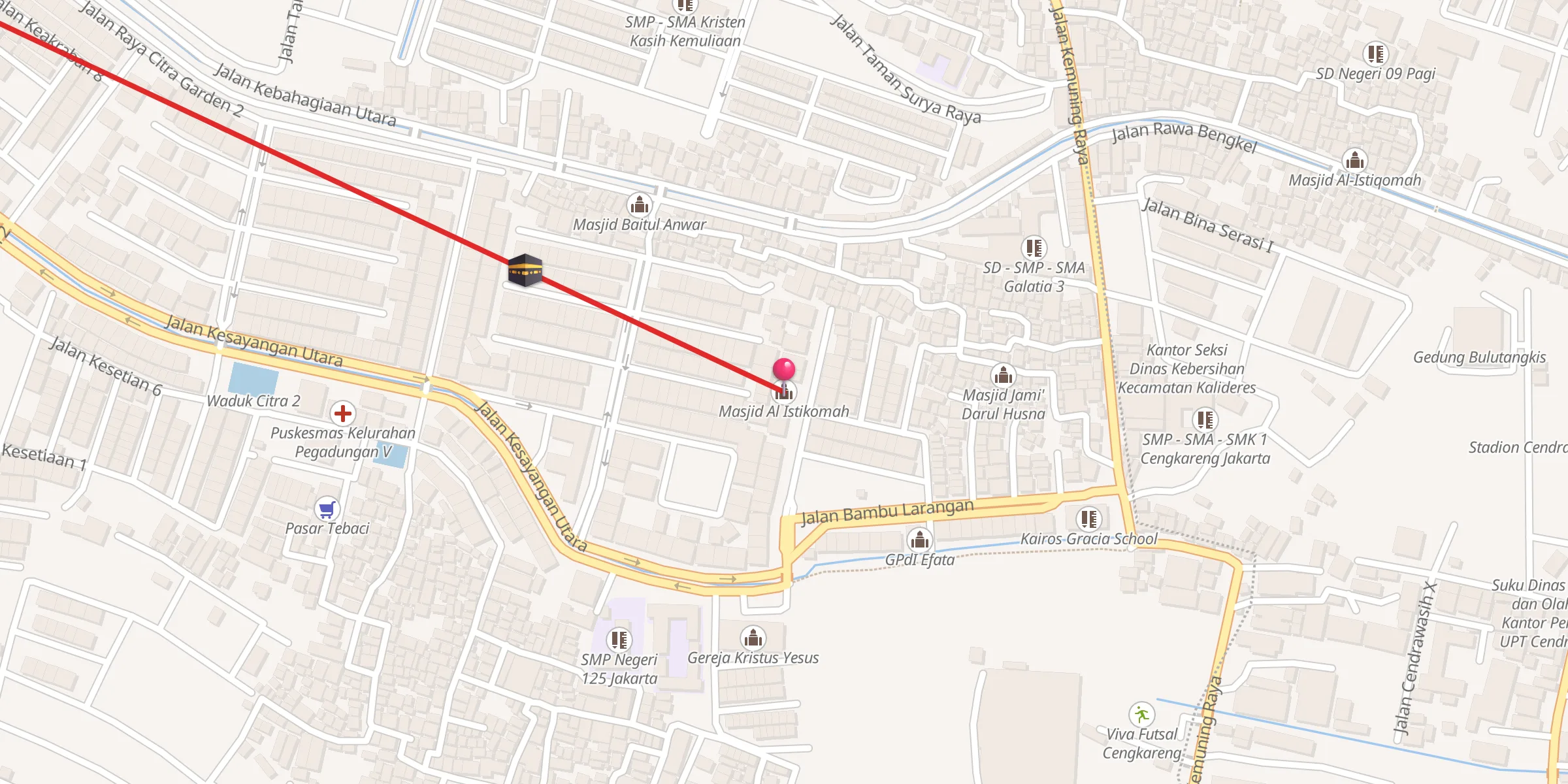 Carte de localisation : Masjid Al Istikomah
