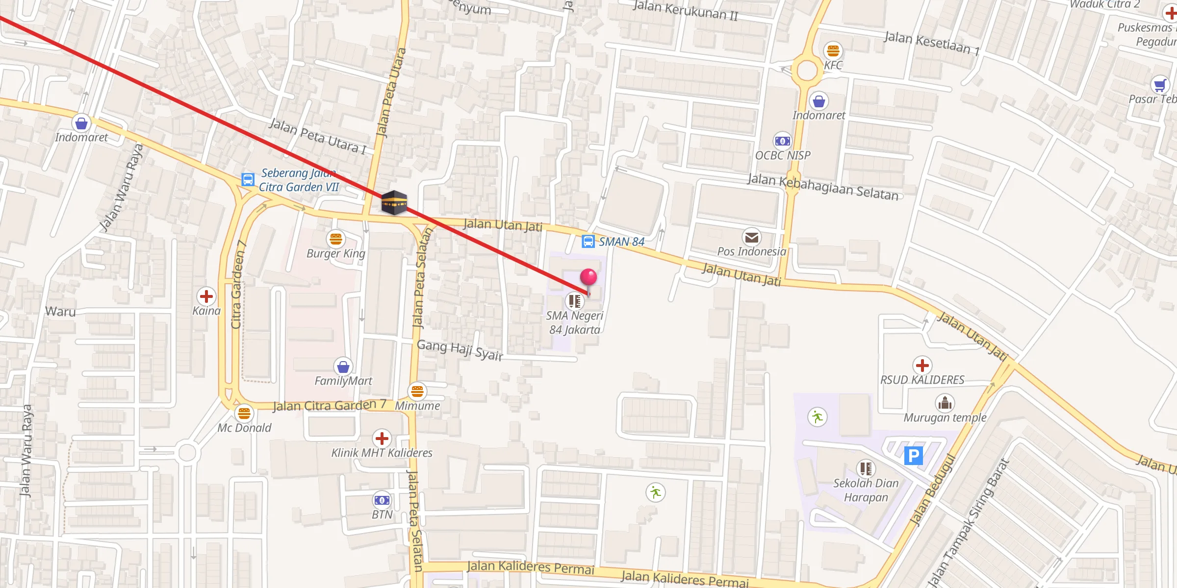 Carte de localisation : Masjid Al-Rahman 84 Jakarta