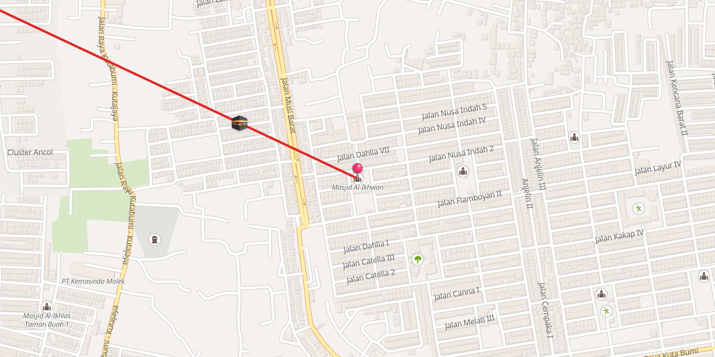 Carte de localisation : Masjid Al-Ikhwan