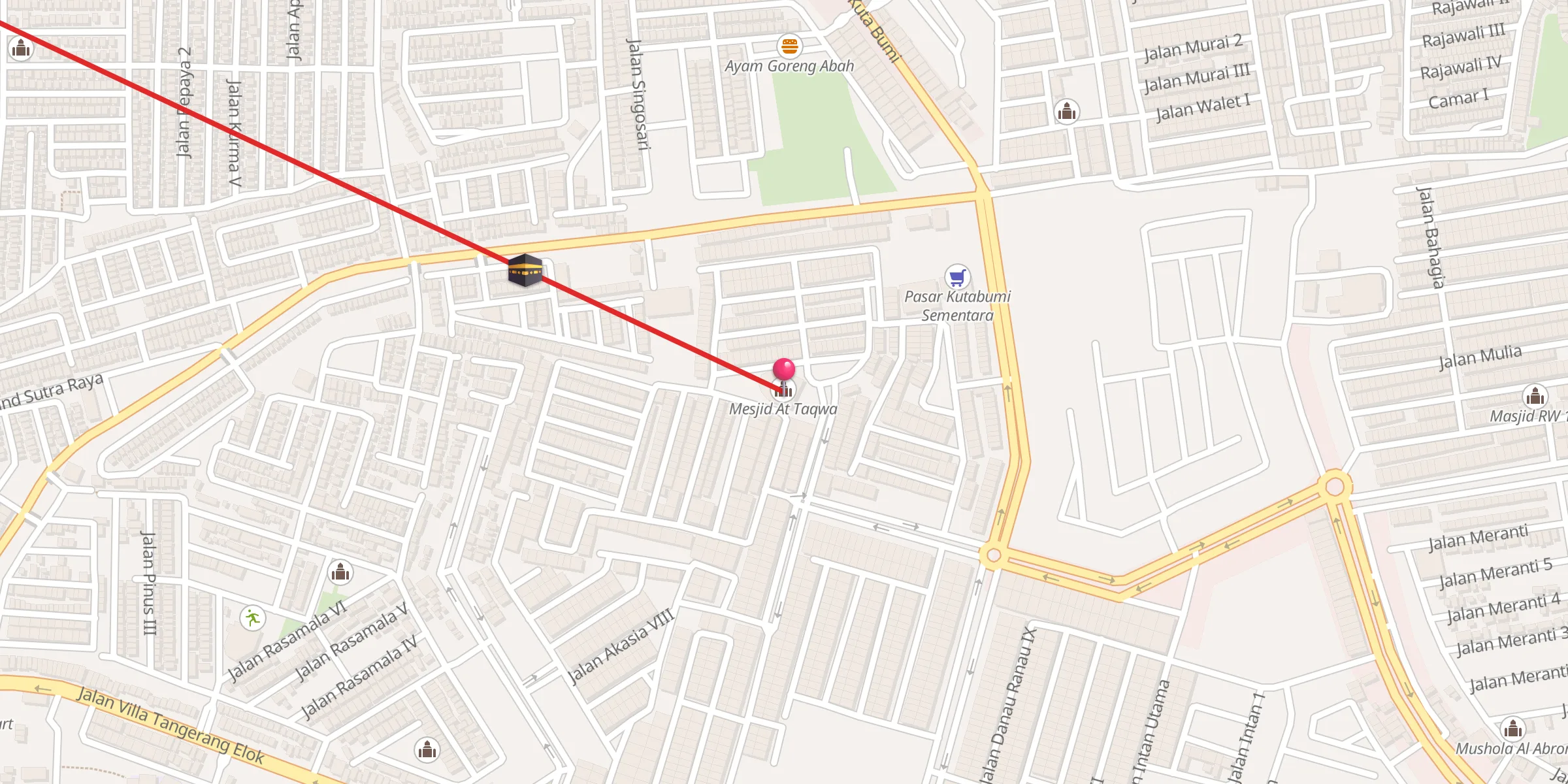 Carte de localisation : Mesjid At Taqwa