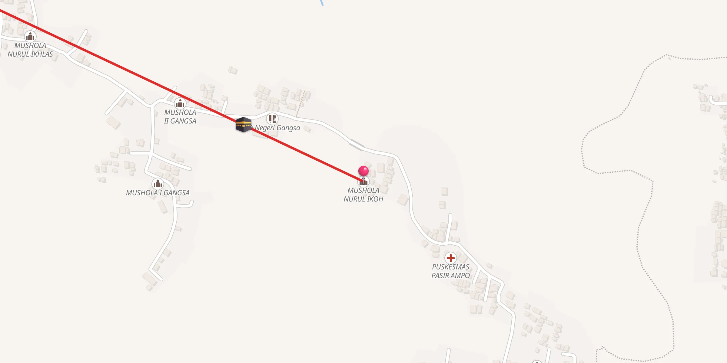 Carte de localisation : MUSHOLA NURUL IKOH