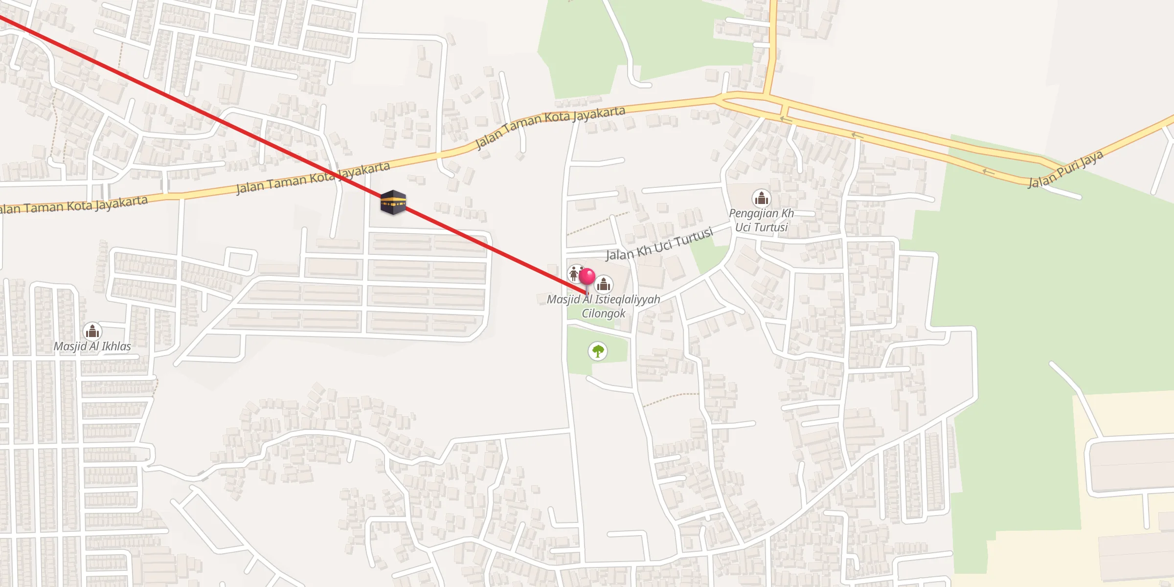 Carte de localisation : Masjid Al Istieqlaliyyah Cilongok