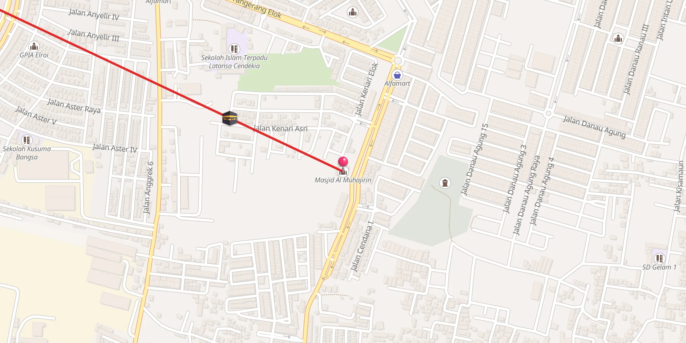 Carte de localisation : Masjid Al Muhajirin
